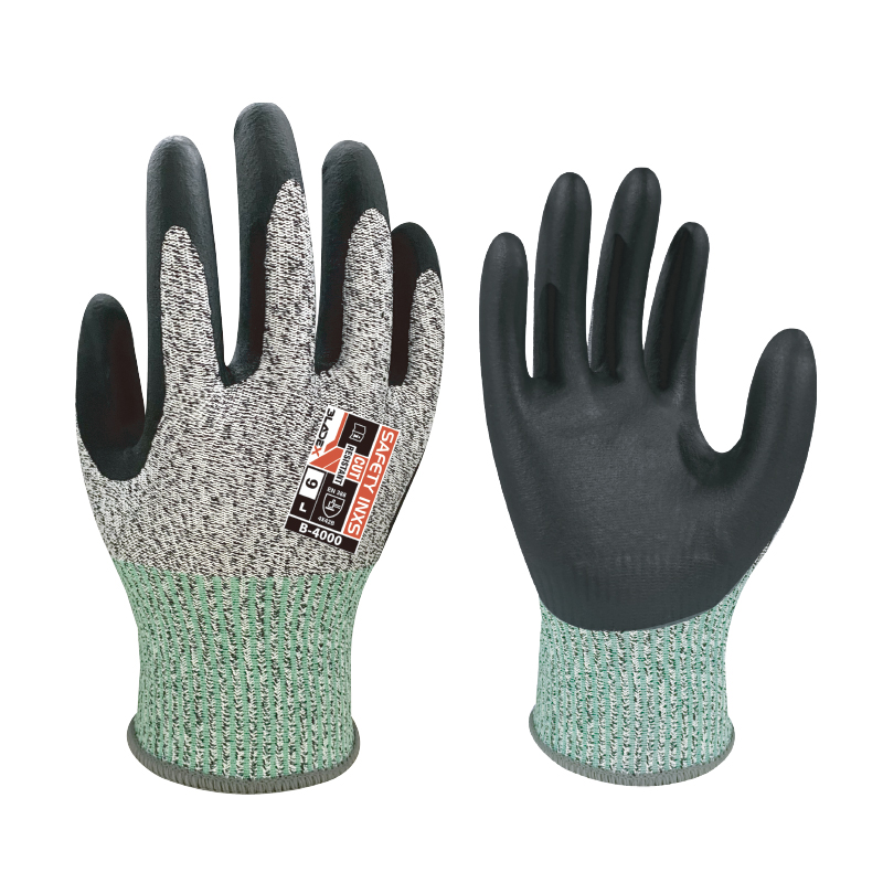 Găng tay chống cắt BladeX B-4000 phủ nitrile microfoam - cấp B