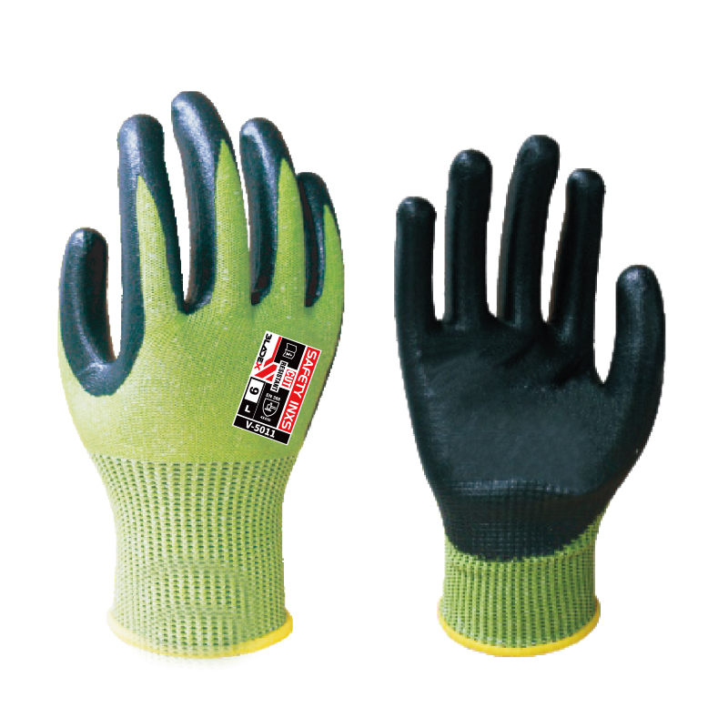 Găng tay chống cắt BladeX V-5011 phủ nitrile chống dầu - cấp D